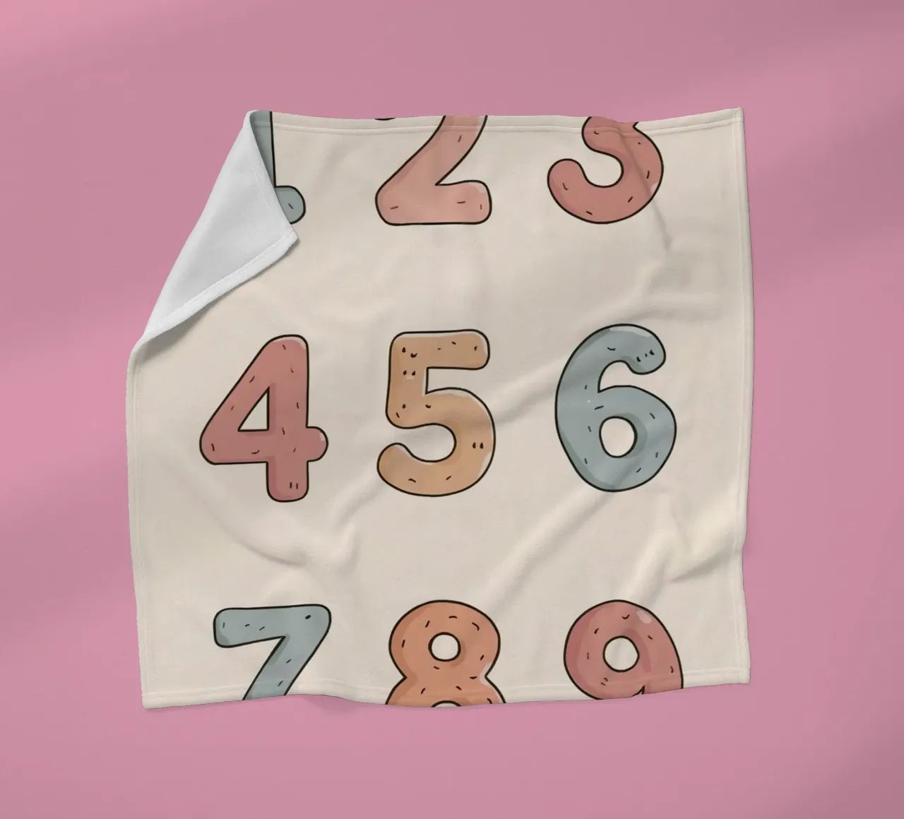 Numéros d'enseignement maternel arrangés plaid polaire de DesignDoodle