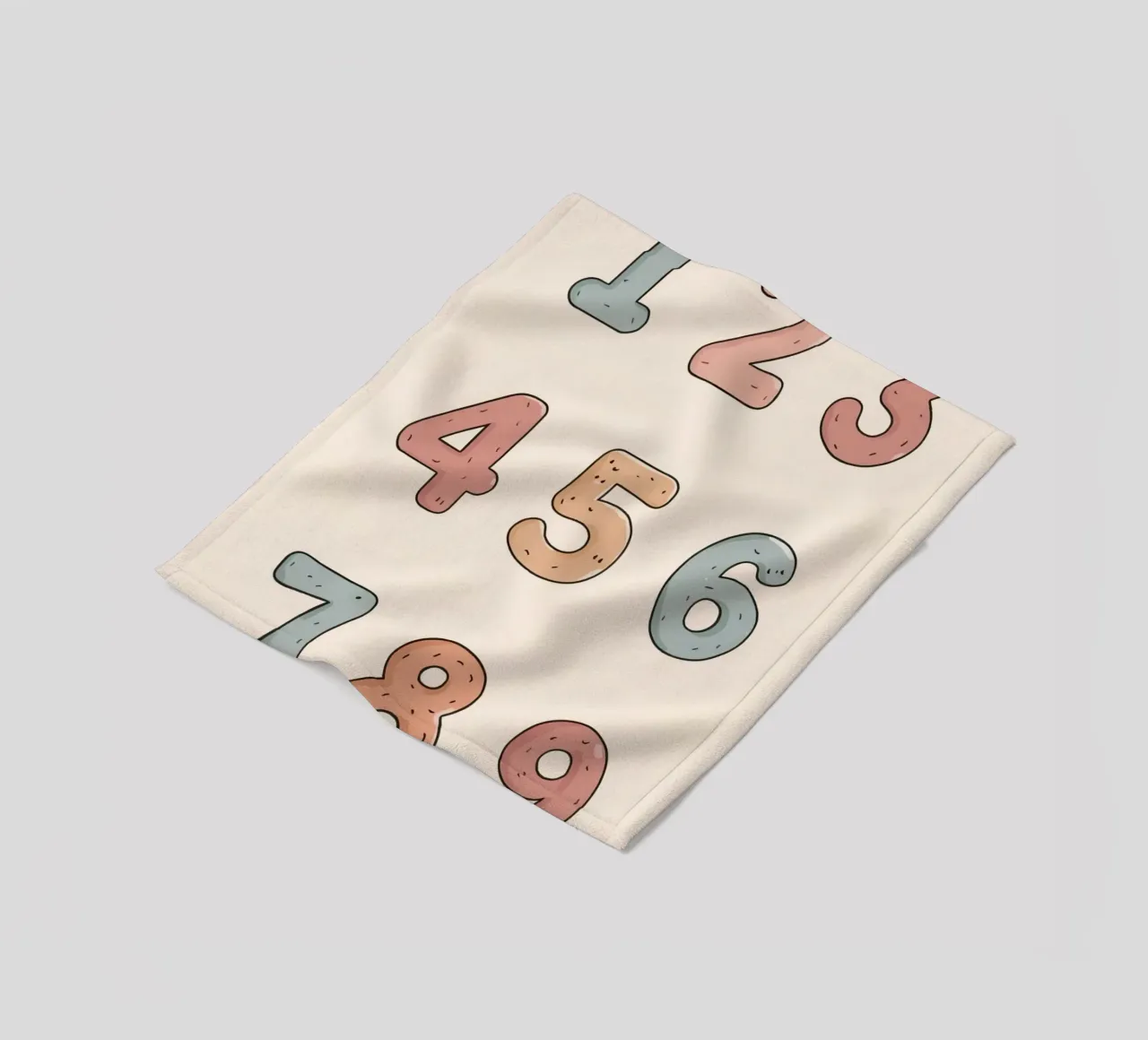 Numéros d'enseignement maternel arrangés plaid polaire de DesignDoodle