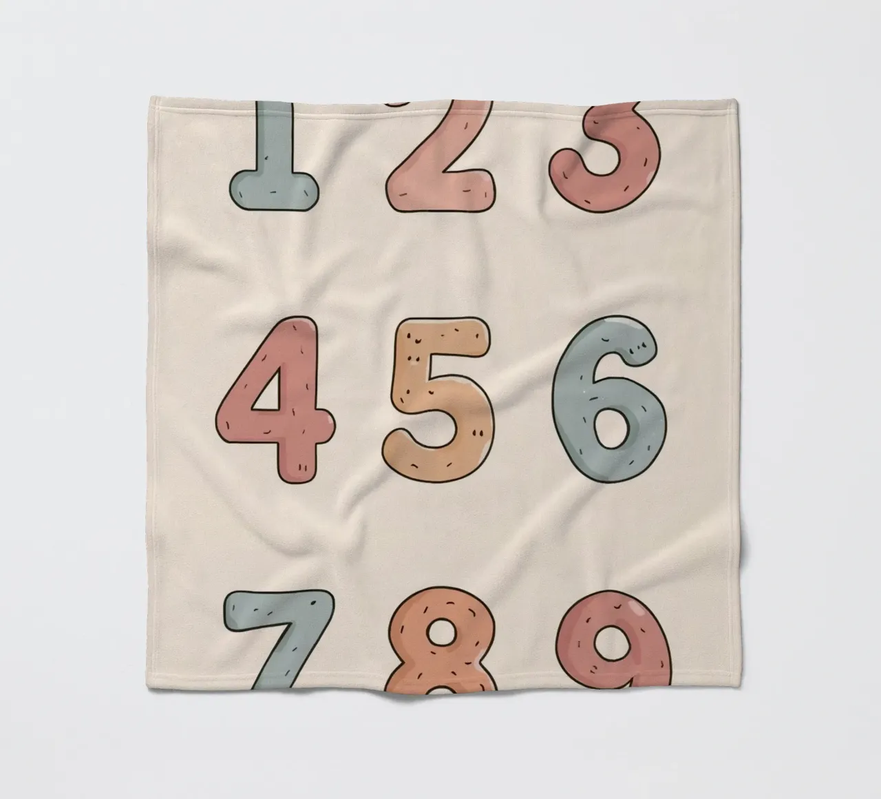 Numéros d'enseignement maternel arrangés plaid polaire de DesignDoodle