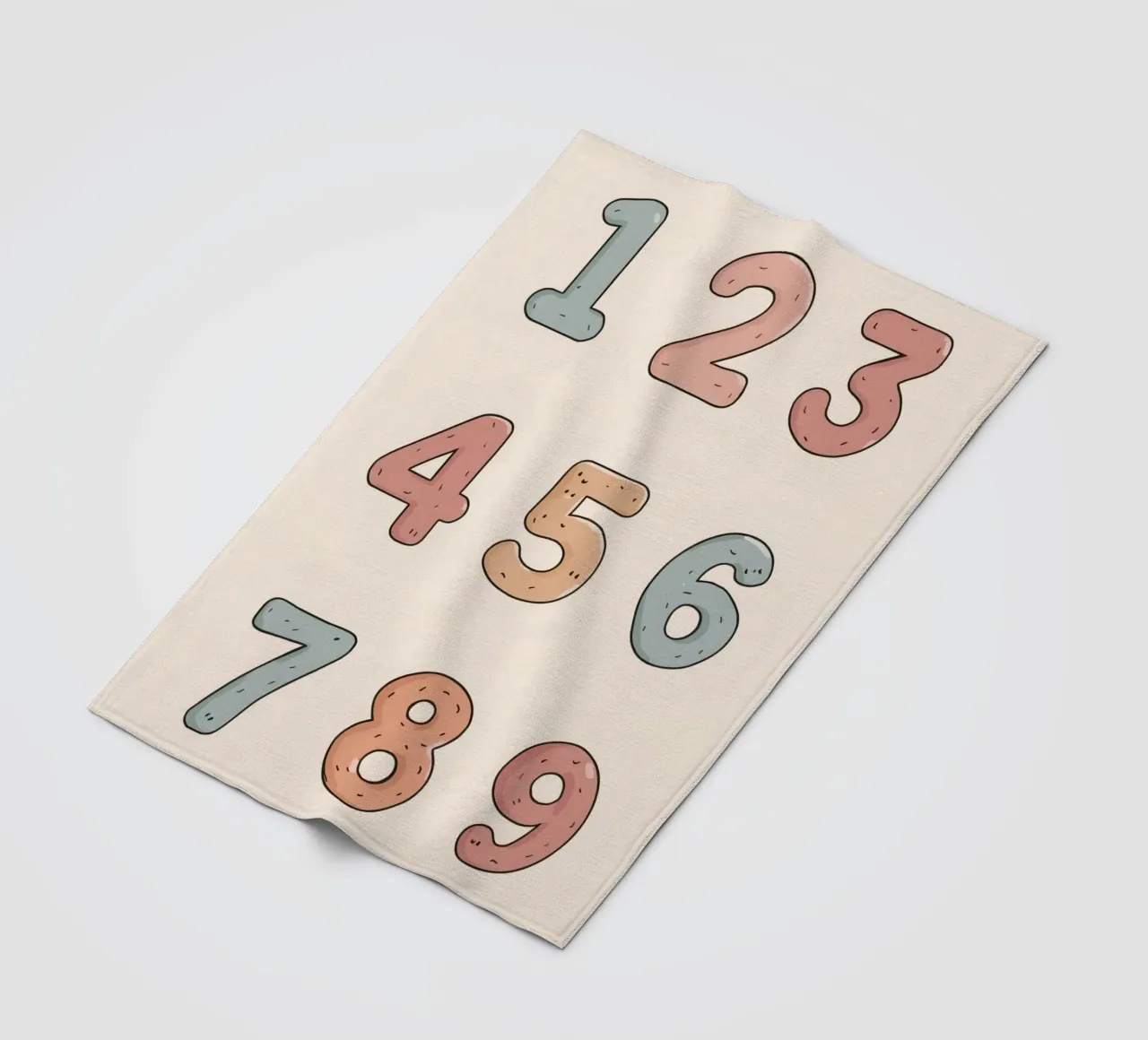 Numéros d'enseignement maternel arrangés plaid polaire de DesignDoodle