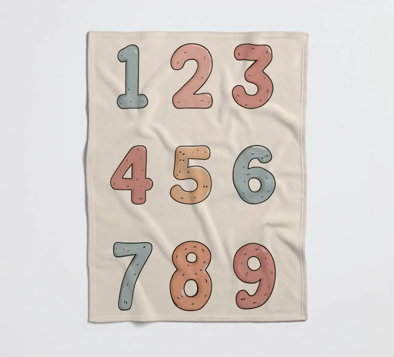 Numéros d'enseignement maternel arrangés plaid polaire de DesignDoodle