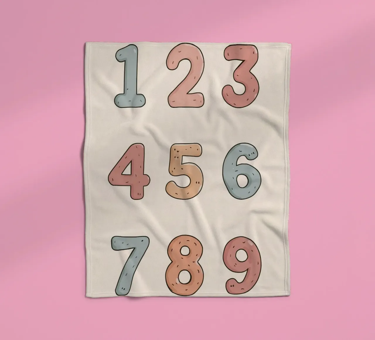 Numéros d'enseignement maternel arrangés plaid polaire de DesignDoodle