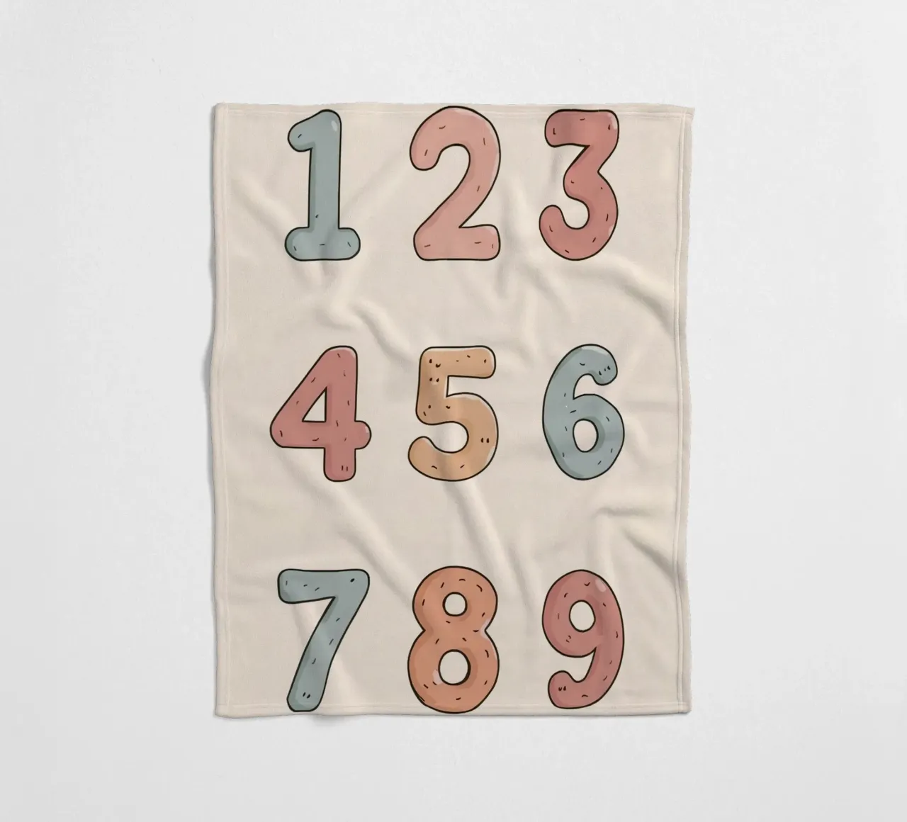 Numéros d'enseignement maternel arrangés plaid polaire de DesignDoodle