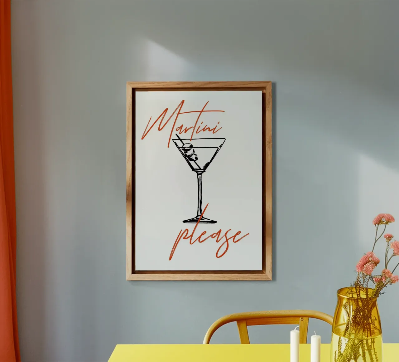 Boho Food 6 Martini Please alluminio dibond da Boho Print Collection