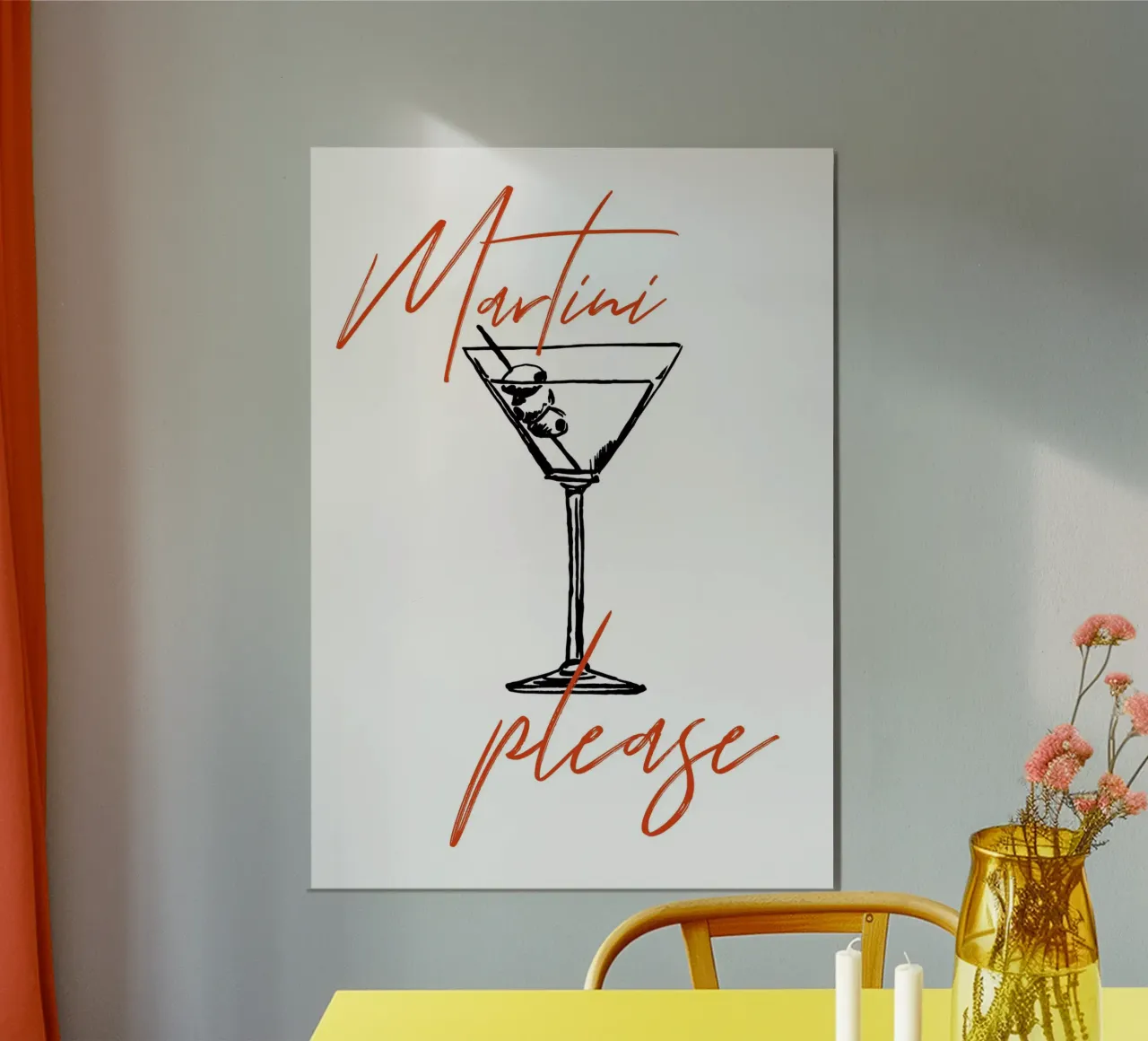Boho Food 6 Martini Please carta hahnemühle da Boho Print Collection