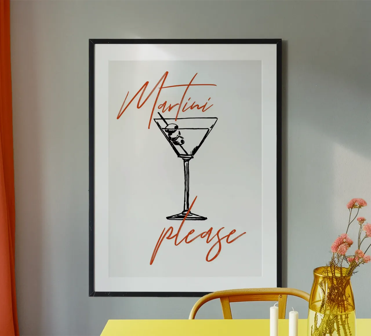 Boho Food 6 Martini Please carta hahnemühle da Boho Print Collection