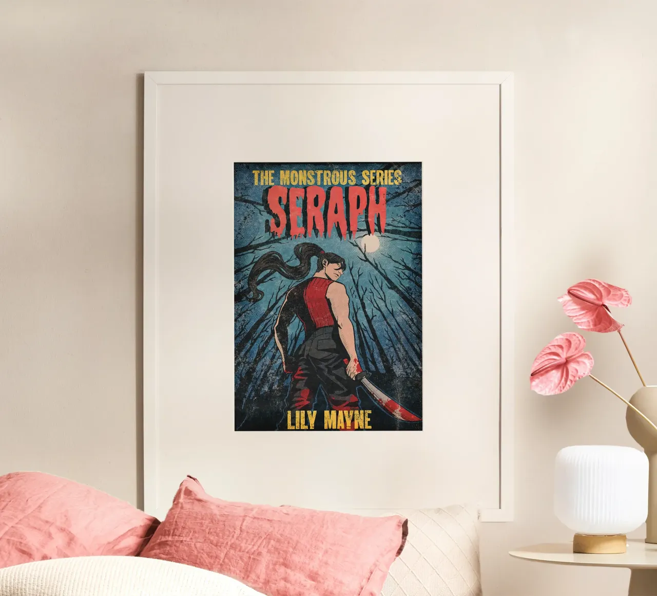 Serafino versione lilla poster con telaio in plastica da FiorenzArt