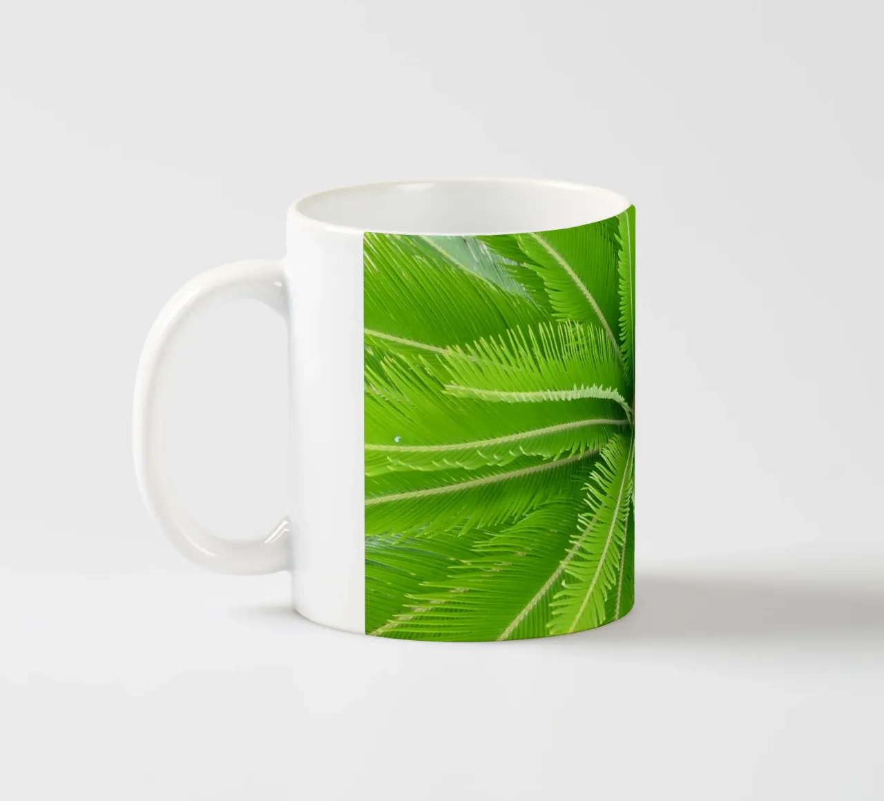 Grappolo di foglie di palma tazza in ceramica da lesuki