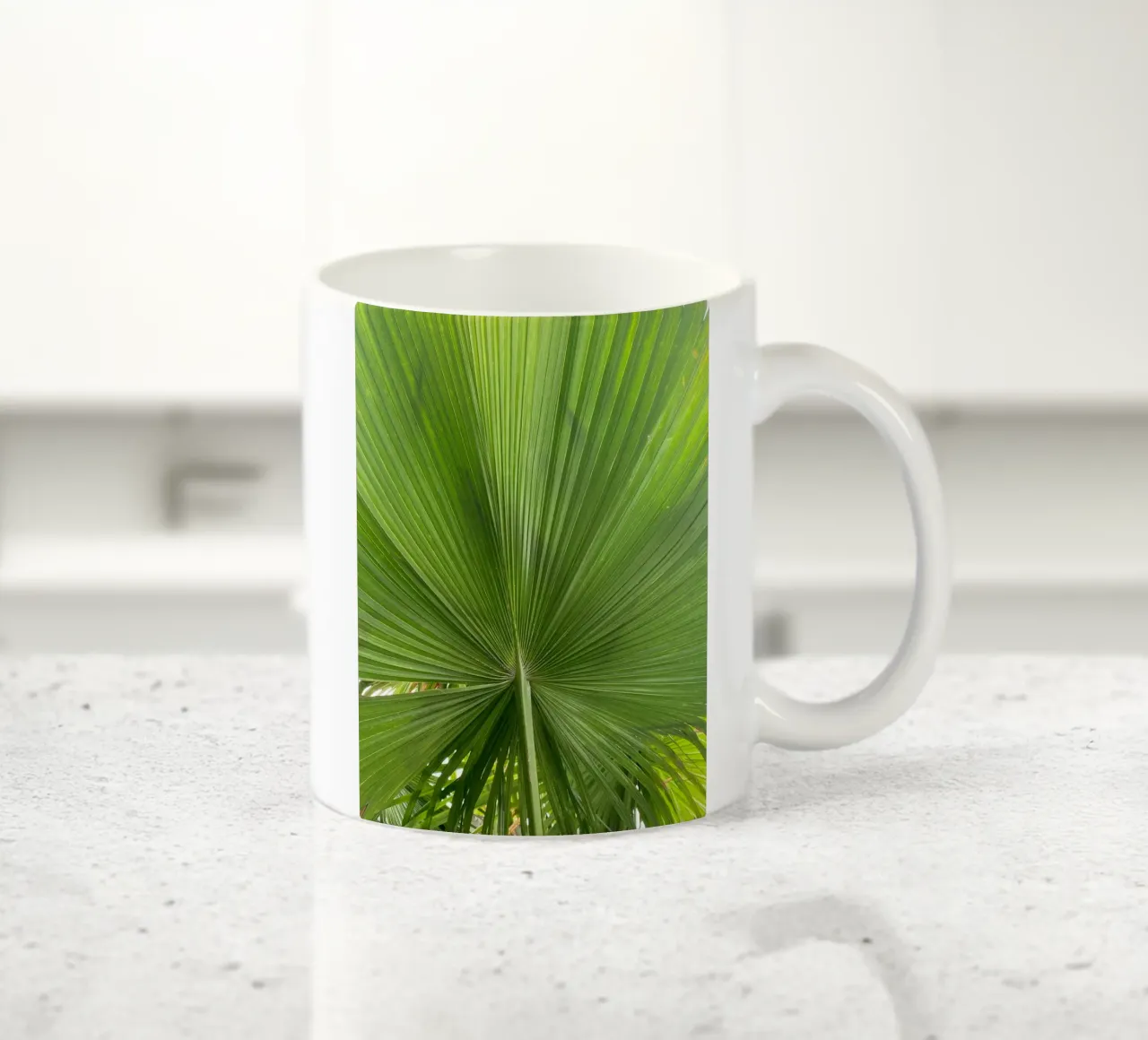 Piuma di palma tazza in ceramica da lesuki