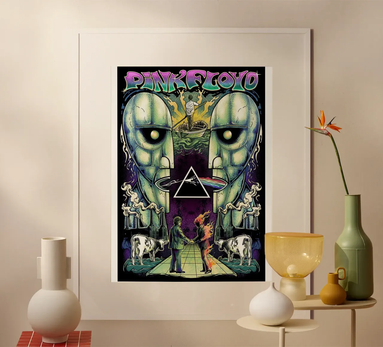 Pink Floyd Fire poster da Donna Parker