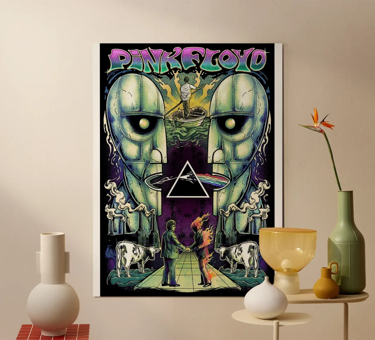 Pink Floyd Fire poster da Donna Parker