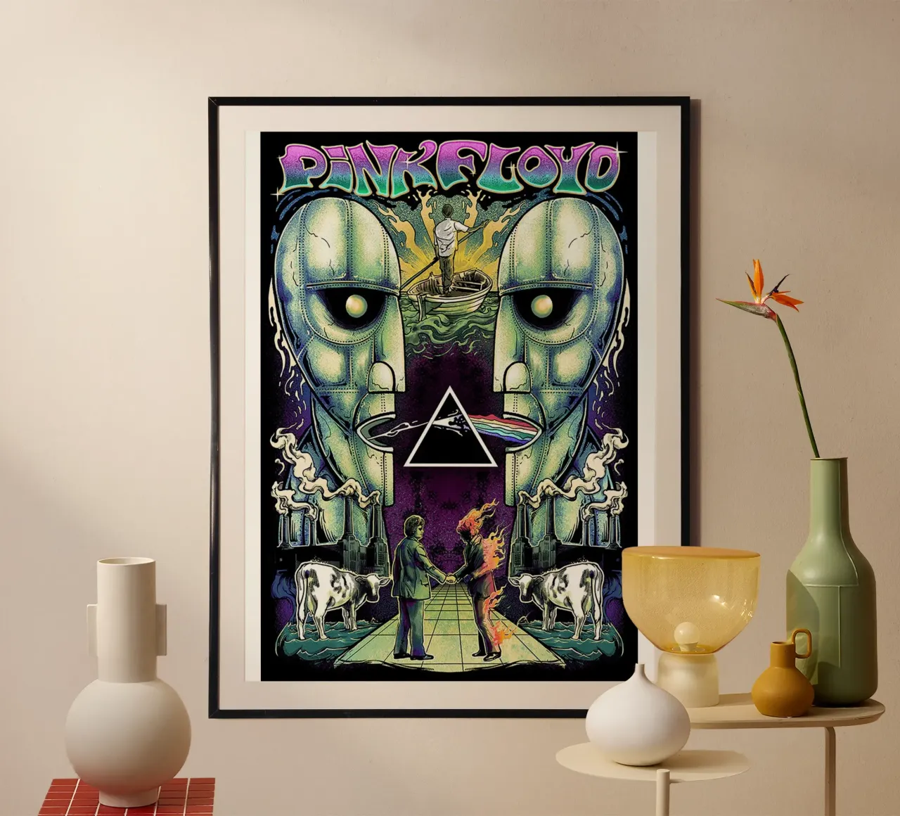 Pink Floyd Fire poster da Donna Parker