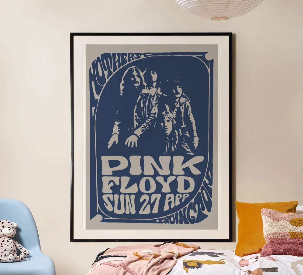 Pink Floyd Blue Fun poster da Donna Parker