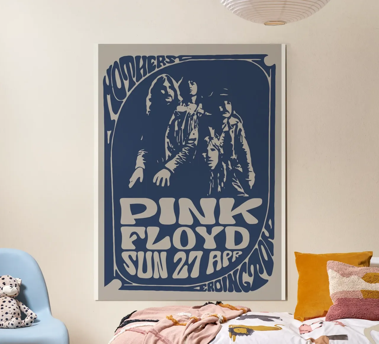 Pink Floyd Blue Fun poster da Donna Parker