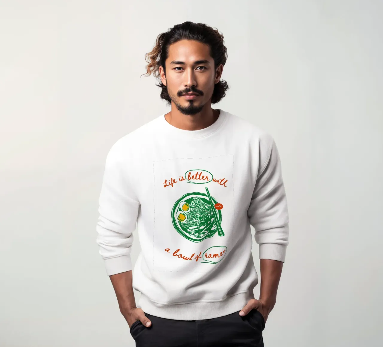 Boho Food 6 Ramen Bowl felpa da Boho Print Collection