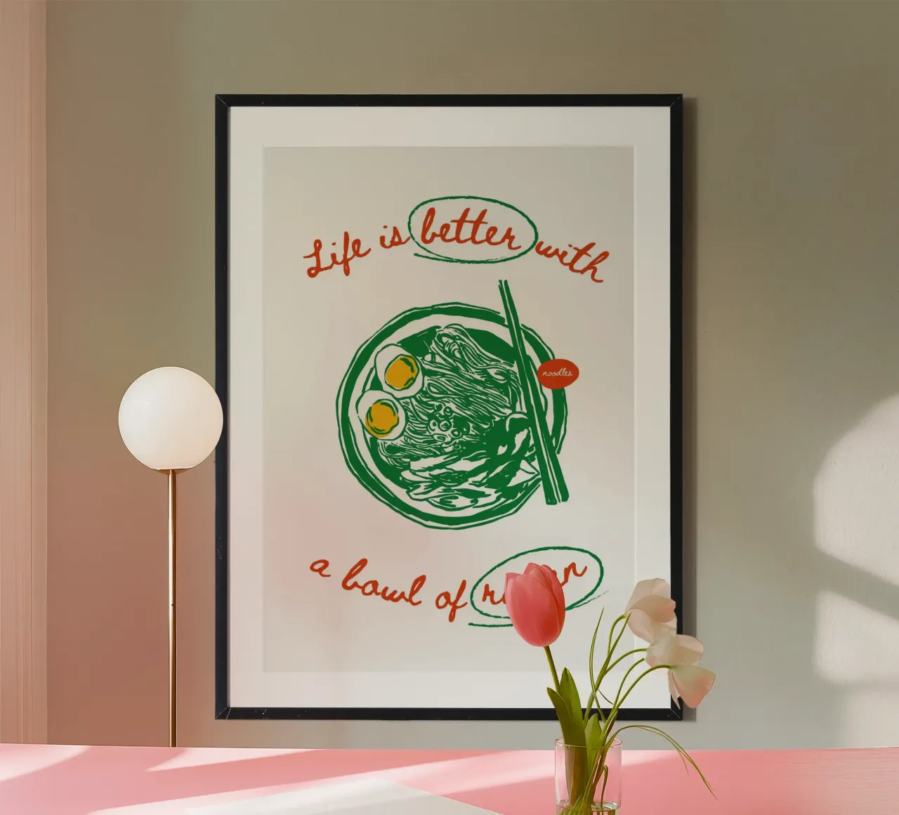 Boho Food 6 Ramen Bowl carta hahnemühle da Boho Print Collection