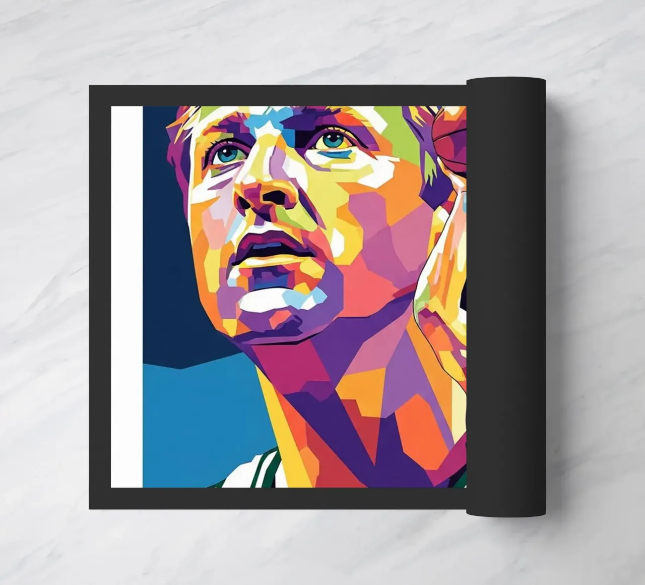 Ritratto pop art di Larry Bird zerbino da Hantamrata