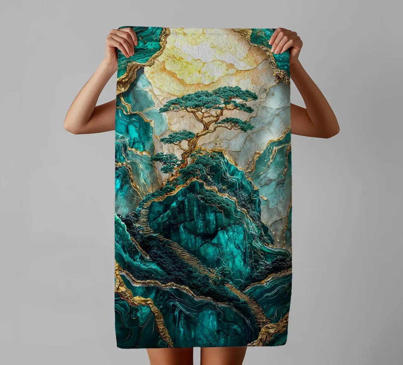 Journey to the Sacred Tree asciugamano da bagno da Pixaverse