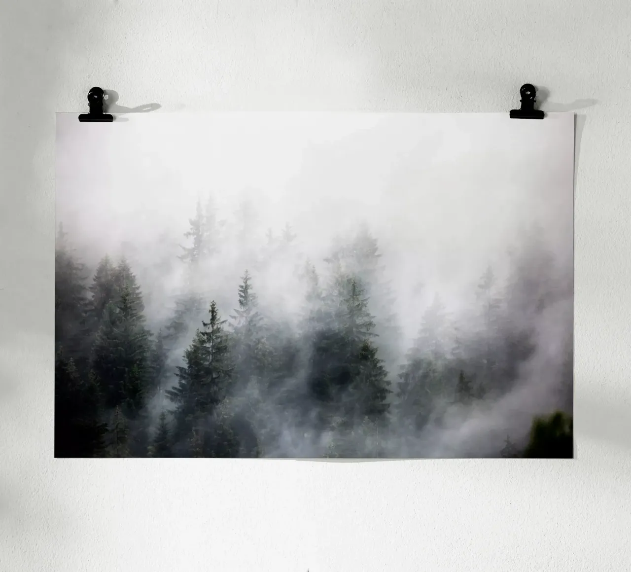 Foggy Woods 6 Poster von Mareike Böhmer Photography