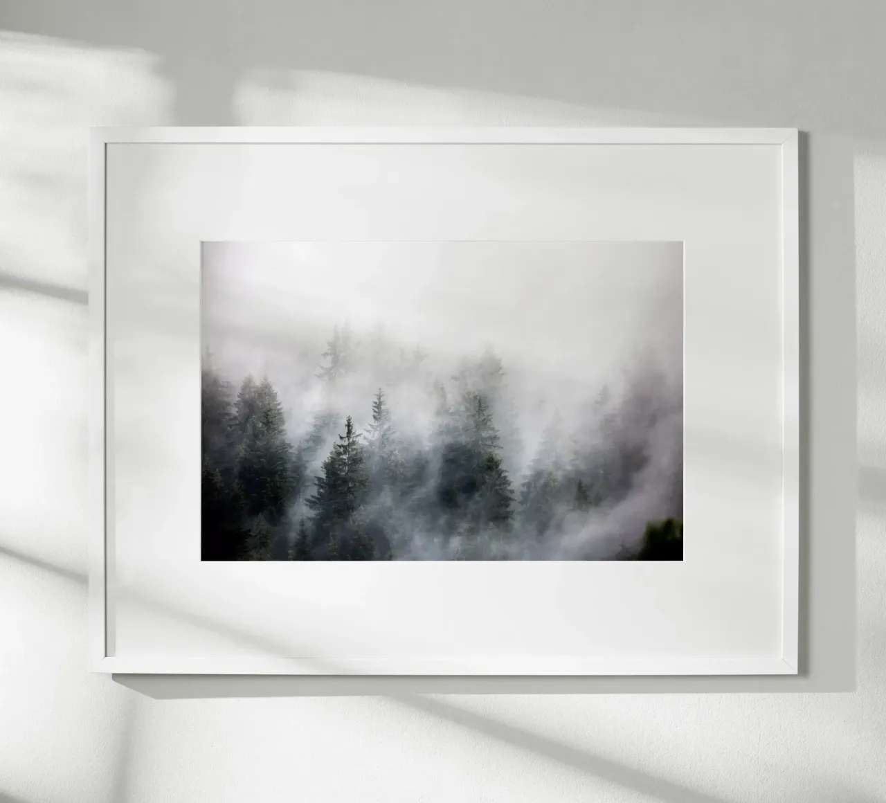 Foggy Woods 6 Poster von Mareike Böhmer Photography