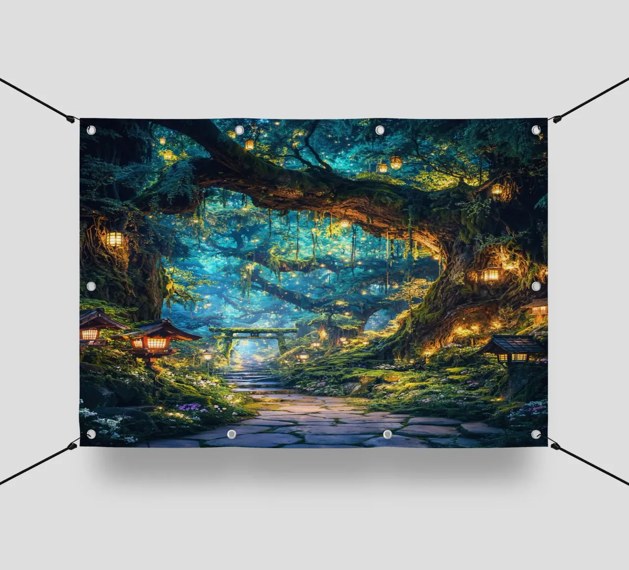 Lantern Path of the Spirit Grove telo in pvc da Pixaverse