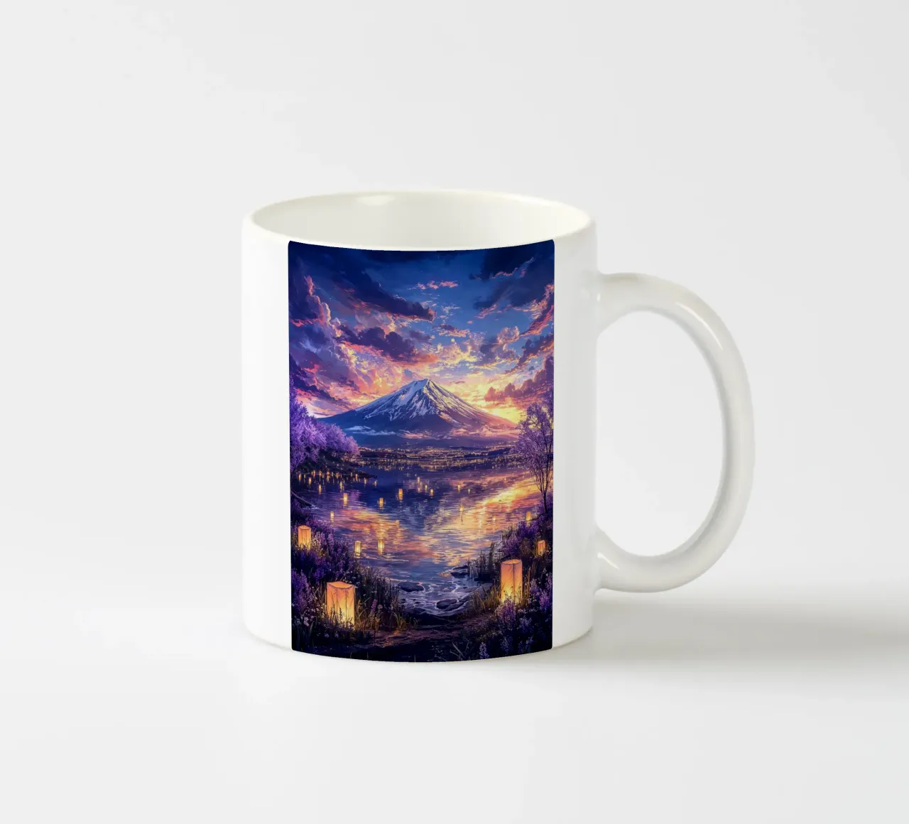 Fuji’s Lantern Dreamscape tazza in ceramica da Pixaverse
