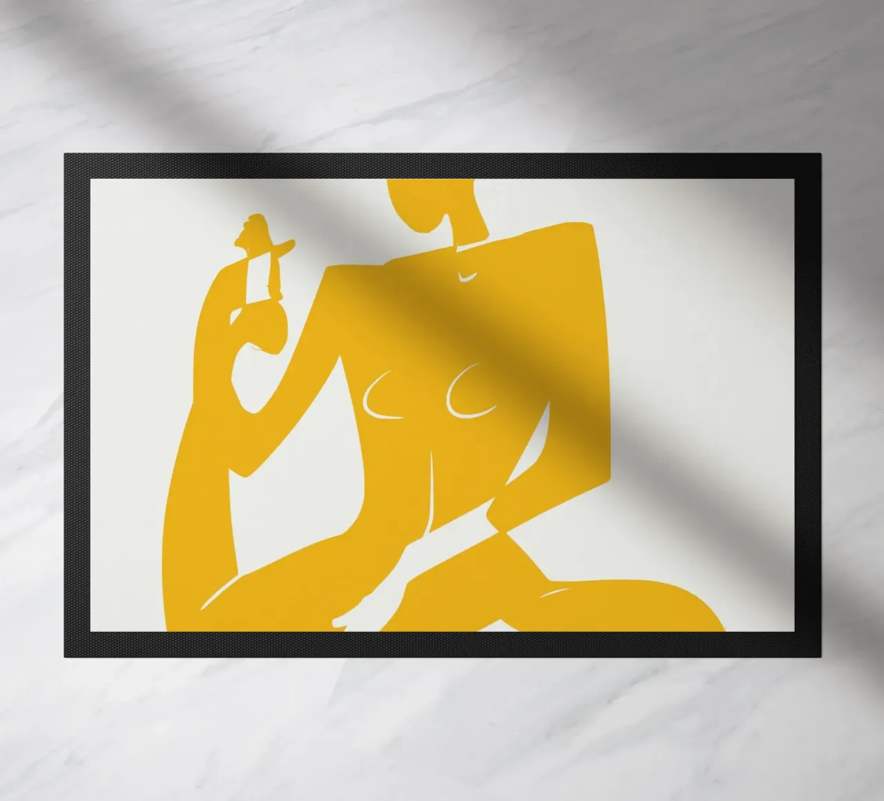 Nudo su giallo 05 zerbino da Little Dean