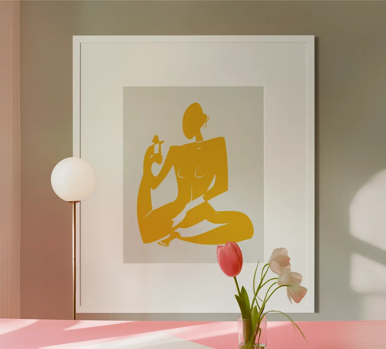 Nudo su giallo 05 poster da Little Dean