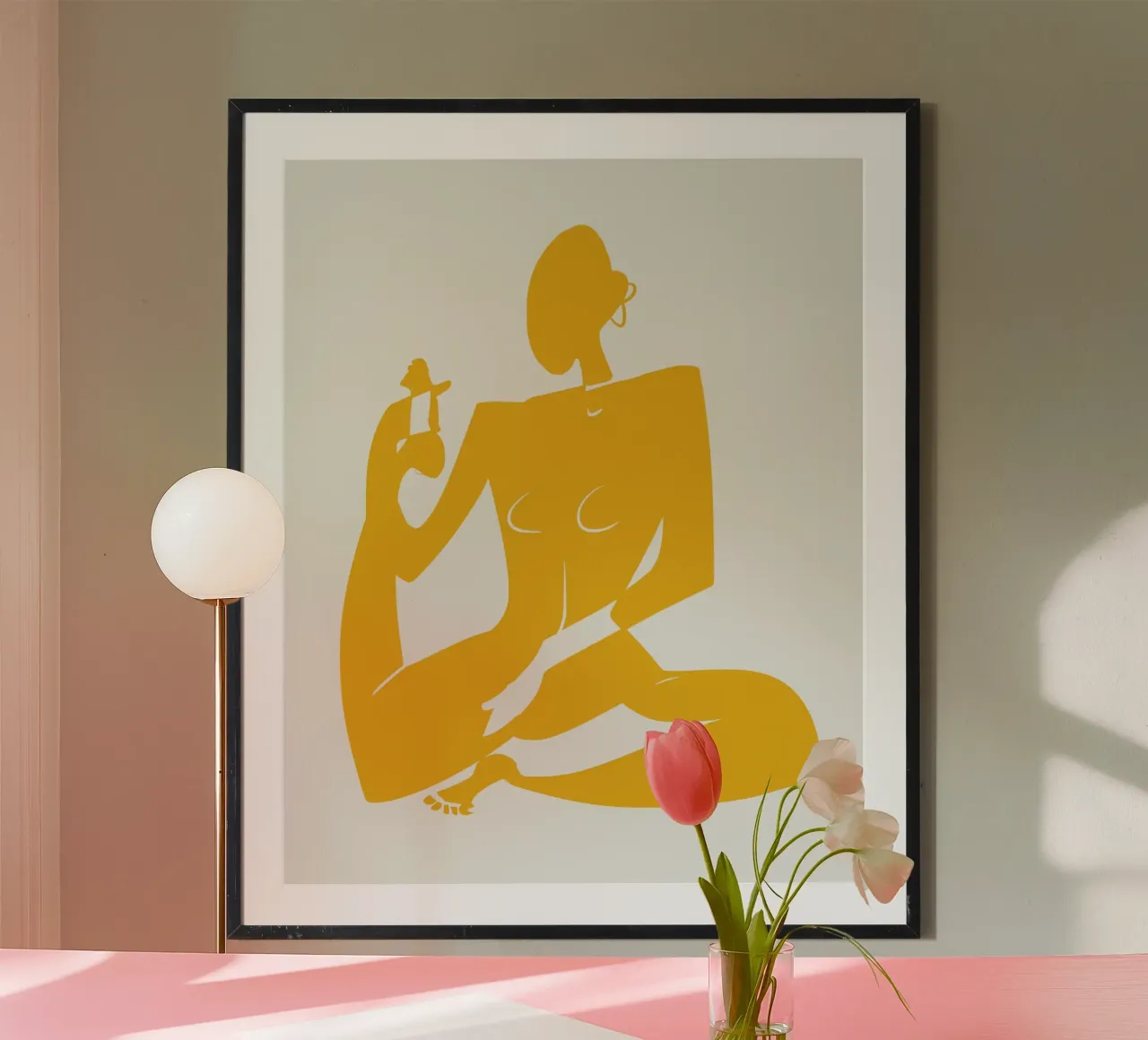 Nudo su giallo 05 poster da Little Dean