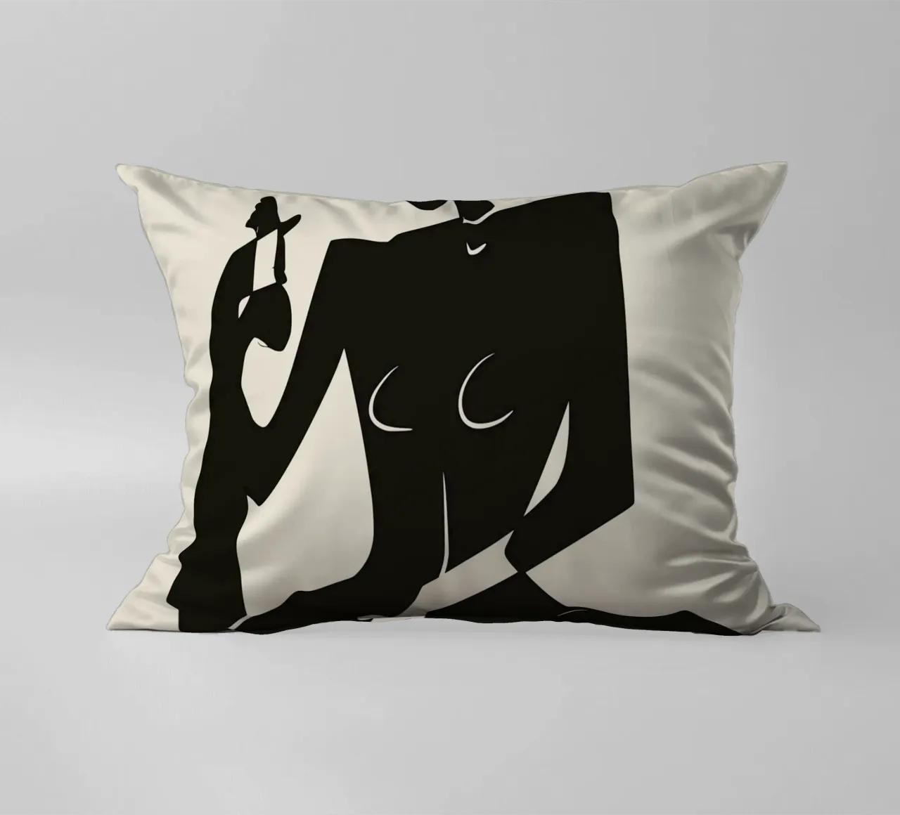 Nudo in nero 05 cuscino da Little Dean