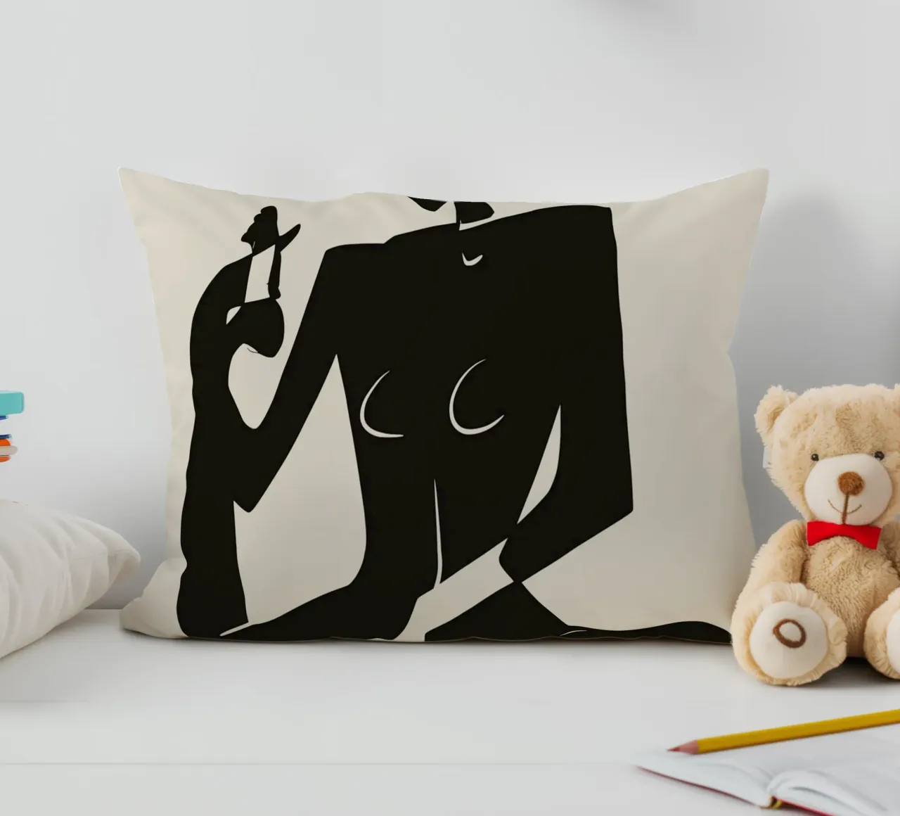 Nudo in nero 05 cuscino da Little Dean