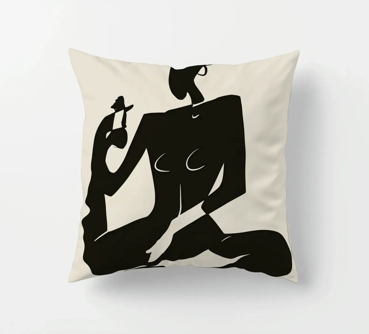 Nudo in nero 05 cuscino da Little Dean