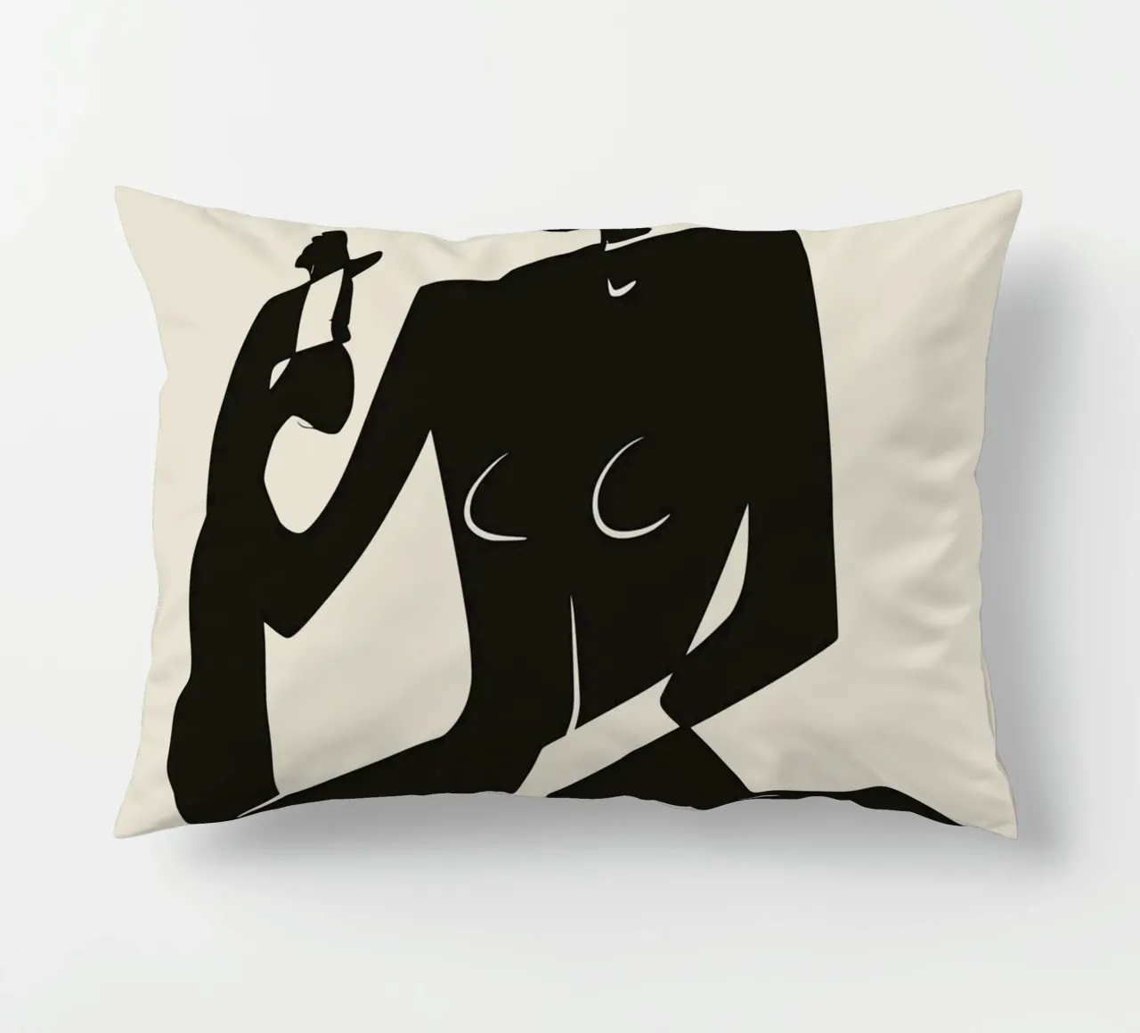 Nudo in nero 05 cuscino da Little Dean