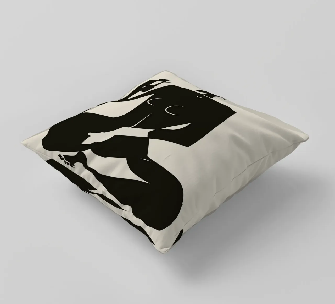 Nudo in nero 05 cuscino da Little Dean