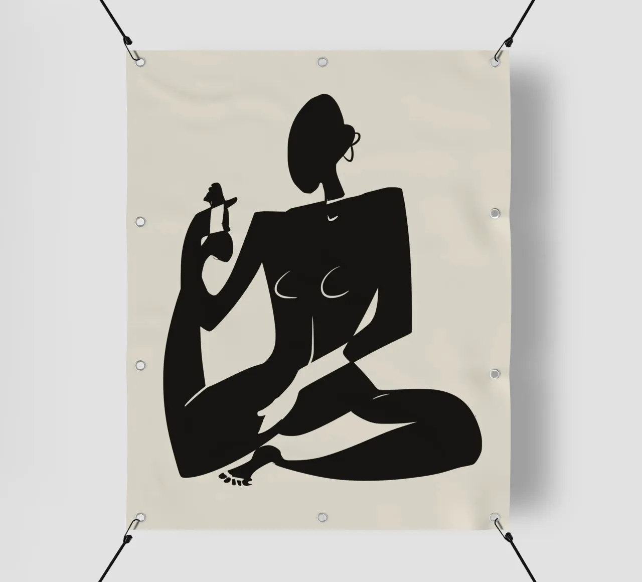 Nudo in nero 05 telo in pvc da Little Dean