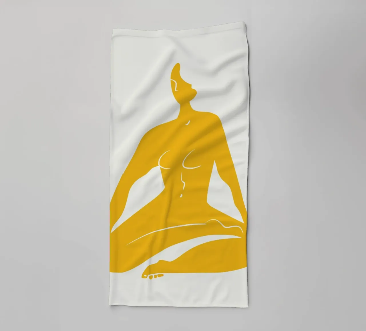 Nu sur jaune 06 serviette de bain de Little Dean