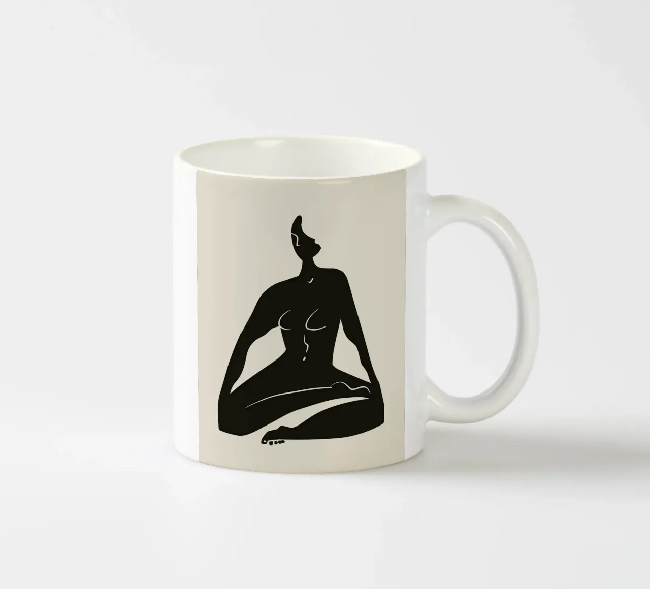 Nudo in nero 06 tazza in ceramica da Little Dean