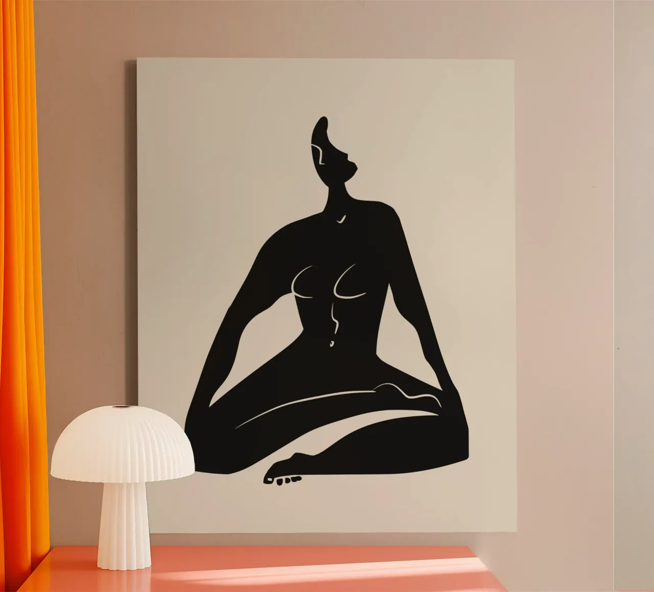 Nudo in nero 06 tela con Cornice a cassetta da Little Dean