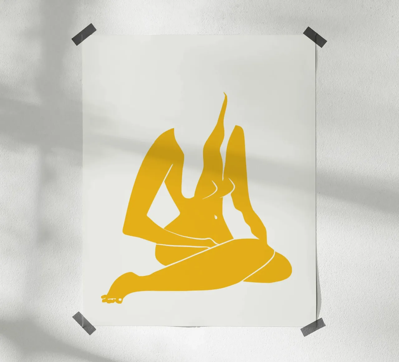 Nudo su giallo 07 poster da Little Dean