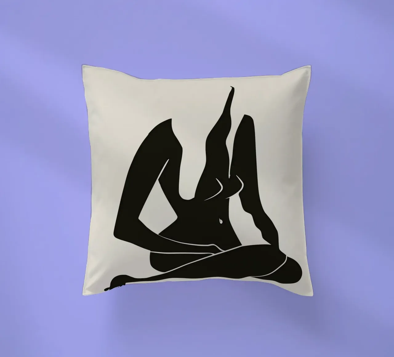 Nudo in nero 07 cuscino da Little Dean