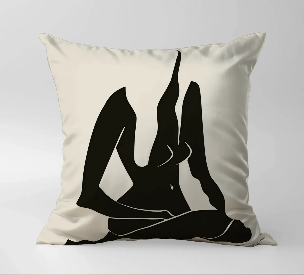 Nudo in nero 07 cuscino da Little Dean