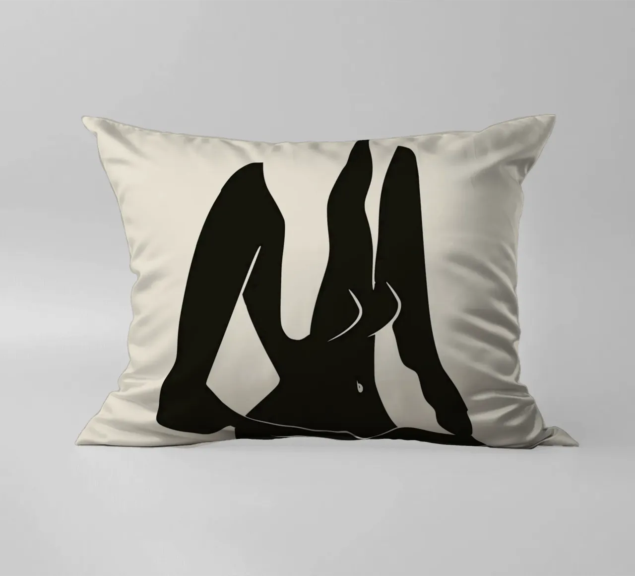 Nudo in nero 07 cuscino da Little Dean