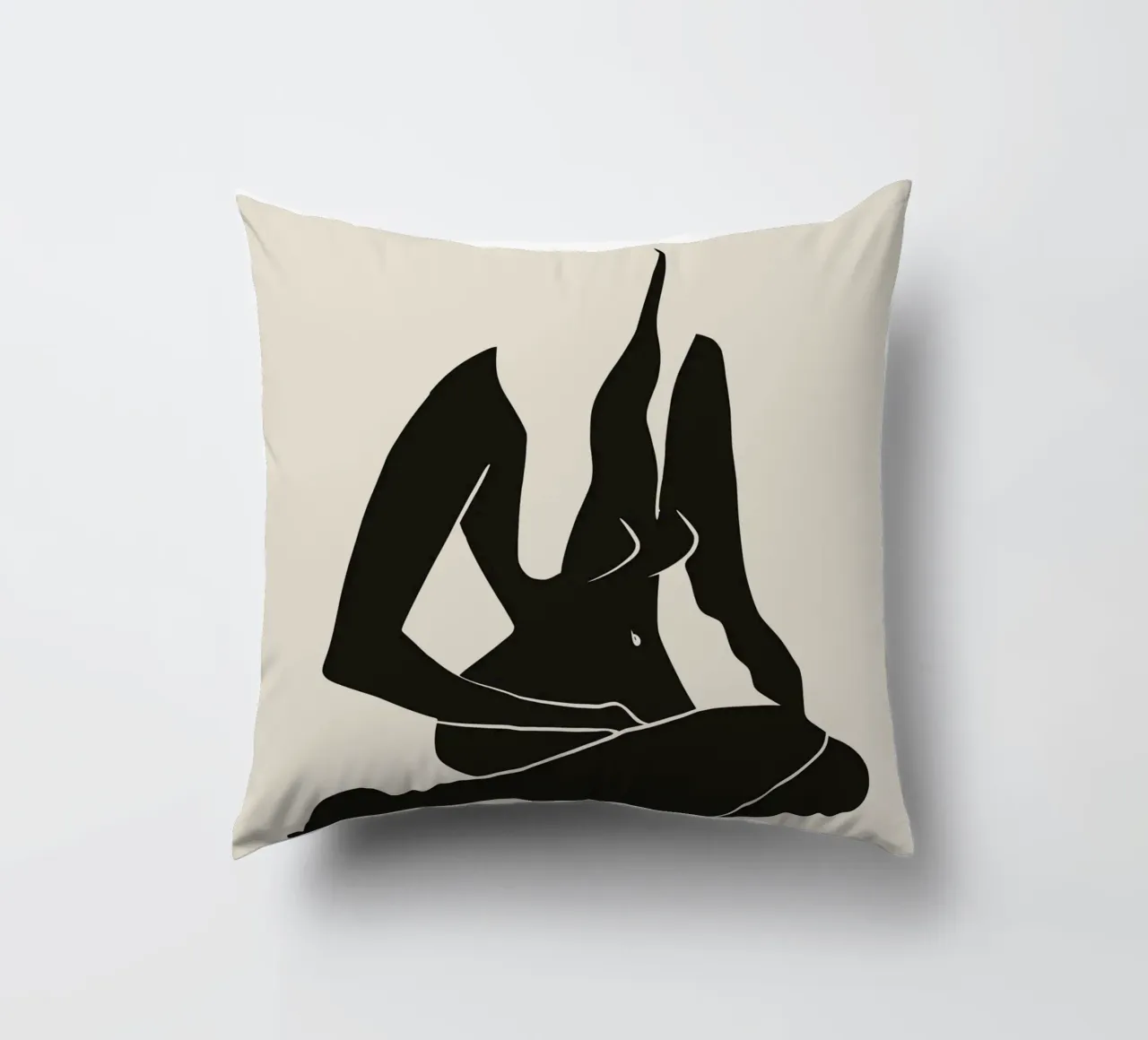 Nudo in nero 07 cuscino da Little Dean
