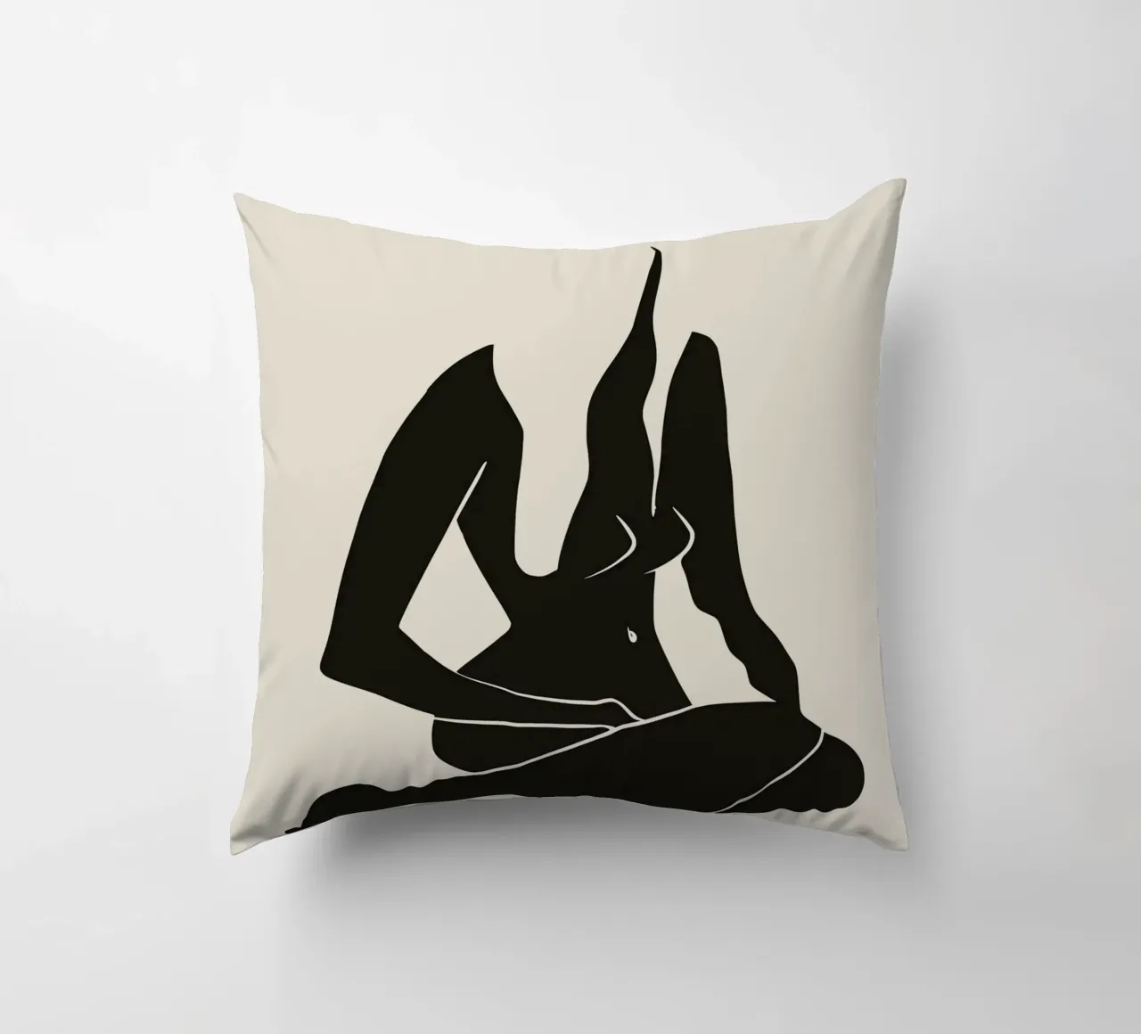 Nudo in nero 07 cuscino da Little Dean