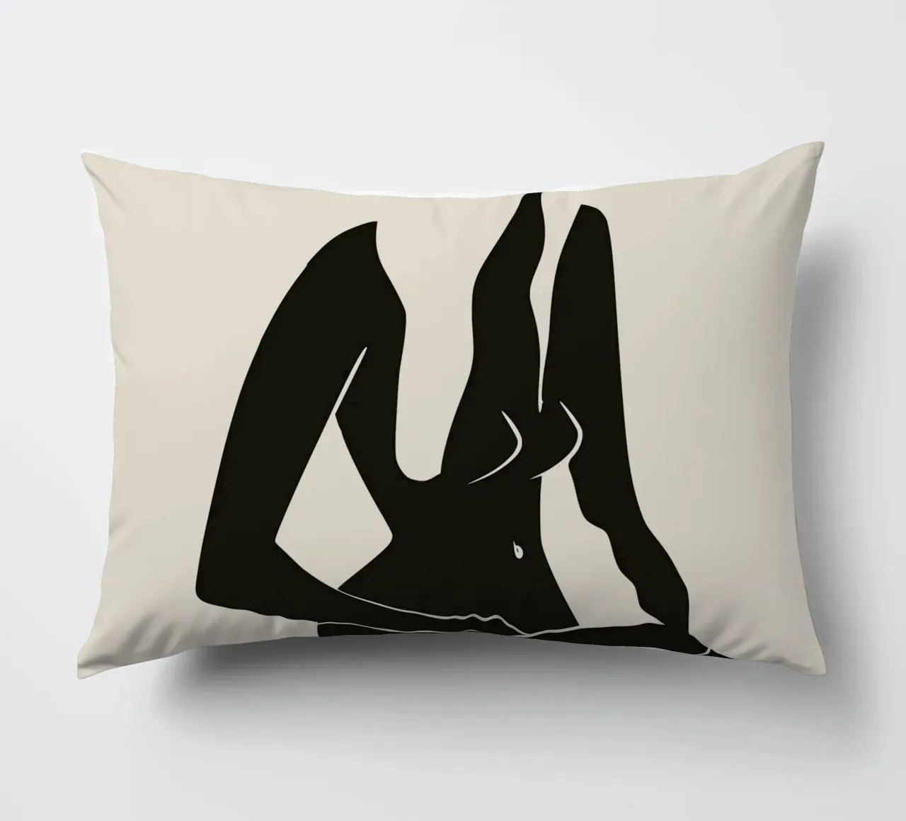 Nudo in nero 07 cuscino da Little Dean