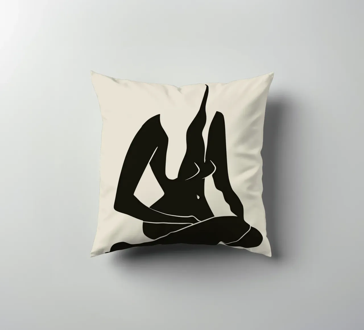 Nudo in nero 07 cuscino da Little Dean