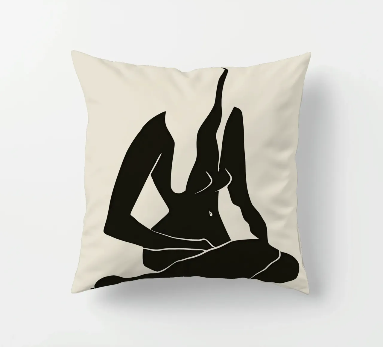 Nudo in nero 07 cuscino da Little Dean