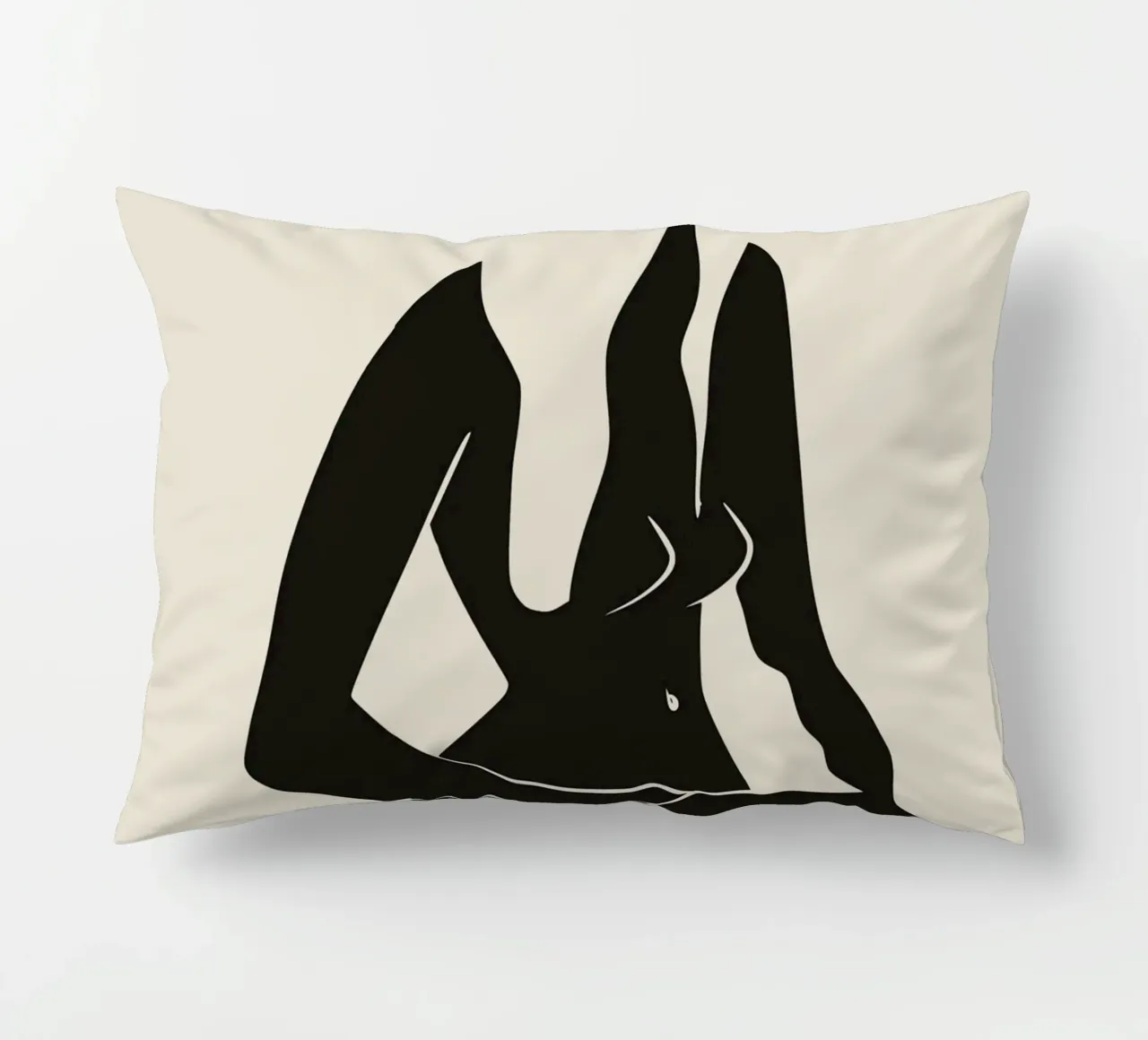 Nudo in nero 07 cuscino da Little Dean