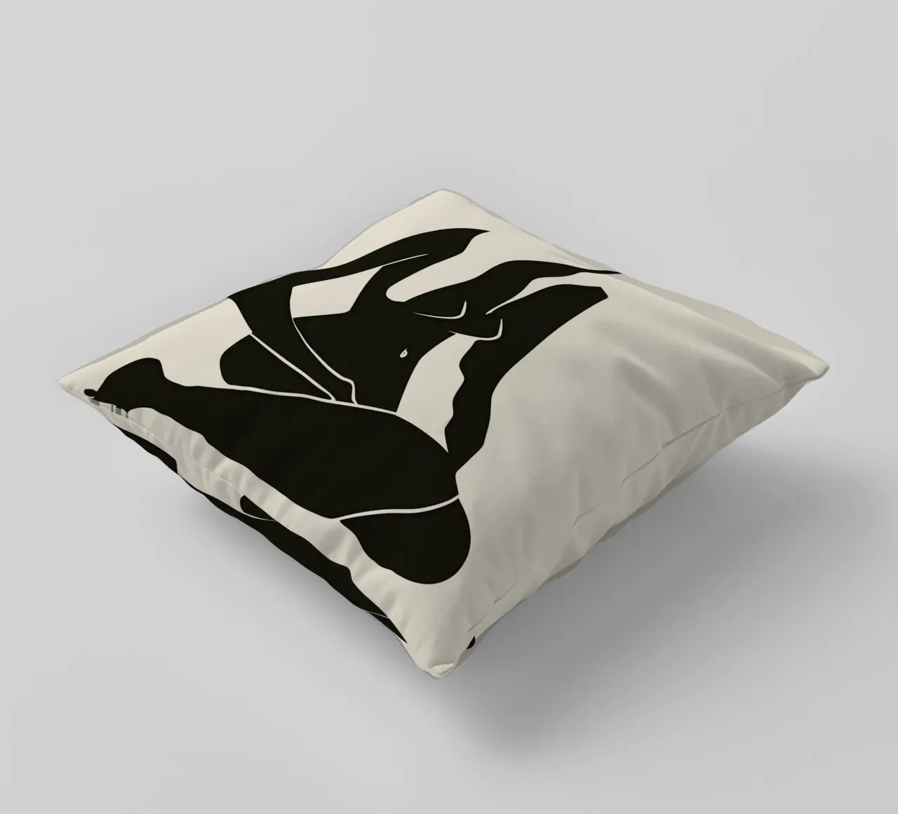 Nudo in nero 07 cuscino da Little Dean