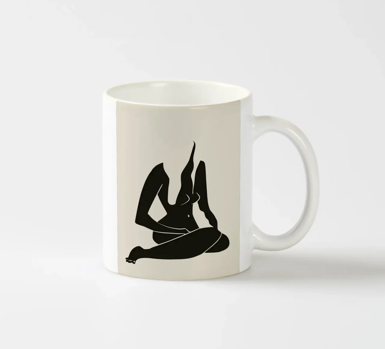 Nudo in nero 07 tazza in ceramica da Little Dean